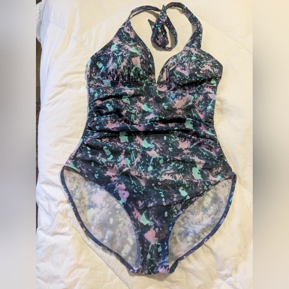 Colorful Women One Piece Swimsuit Size 10